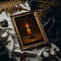 Amber Flame Against Darkness Waits