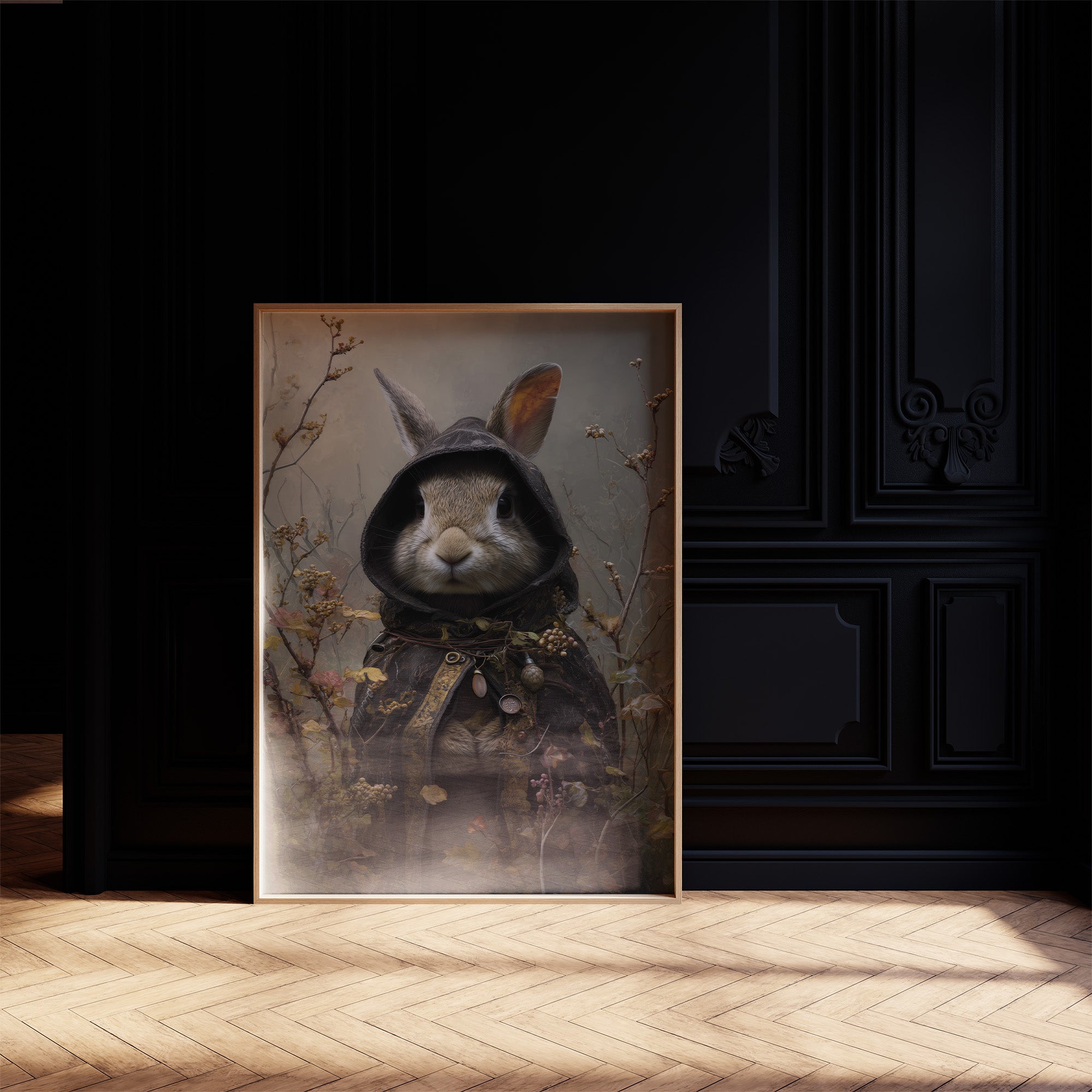 Forest Traveler In Velvet Cloak