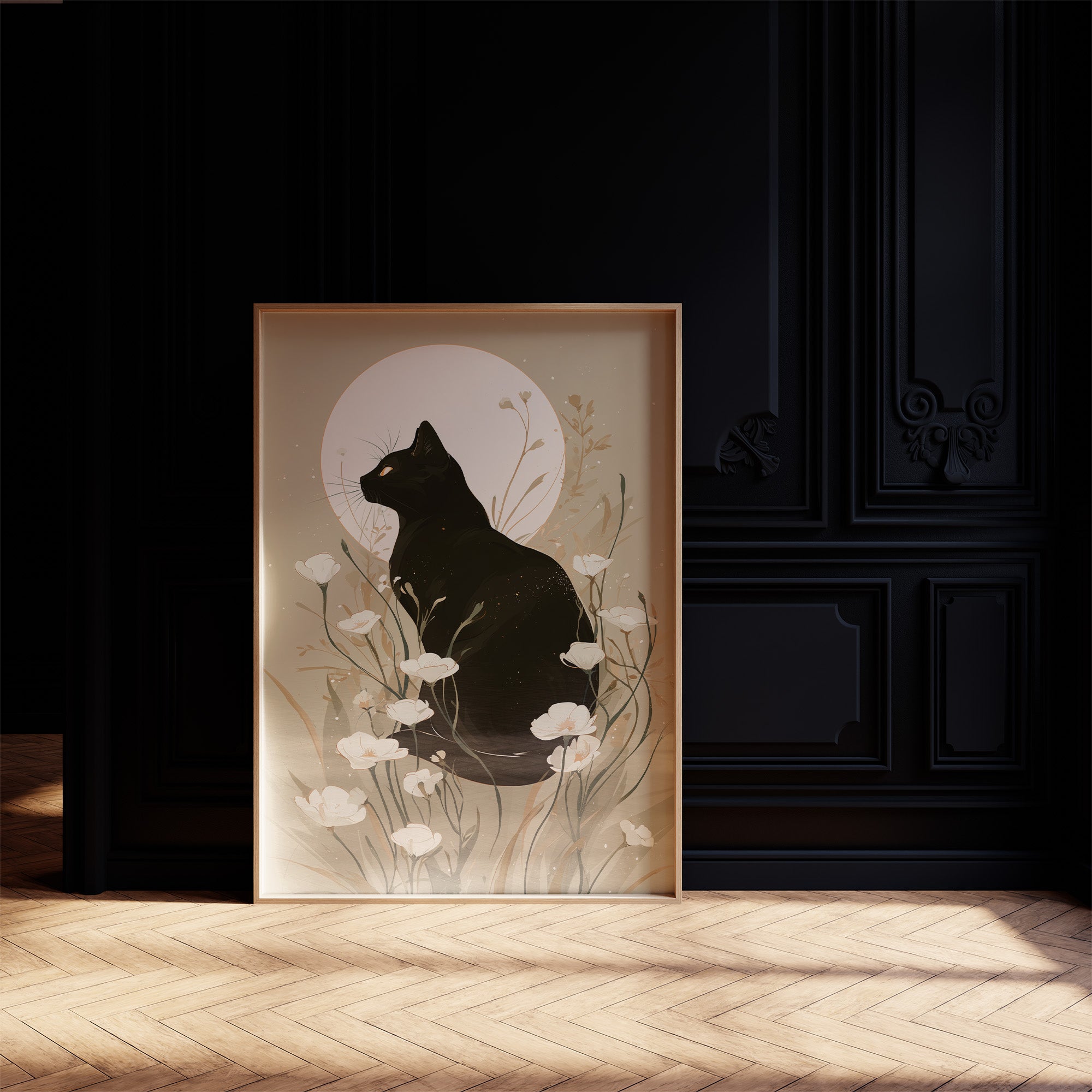 Midnight Blooms Under Moonlight