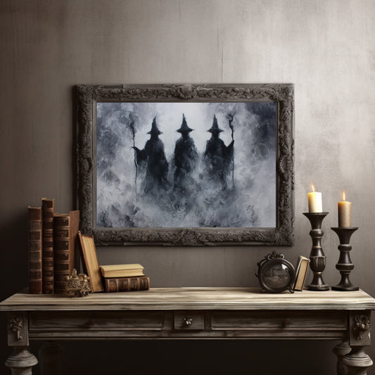 Mist Cloaked Figures Await Dawn