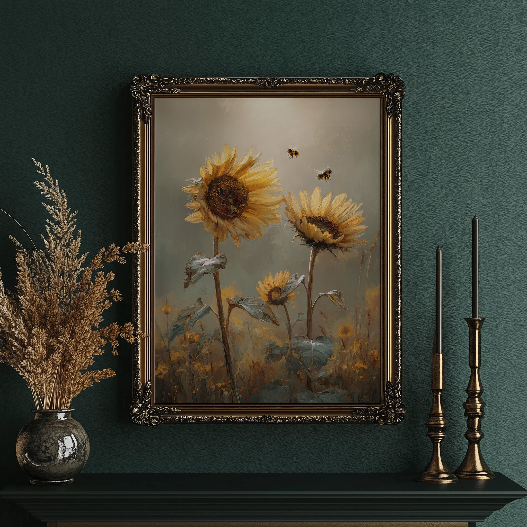 Honey Seekers Among Golden Blooms