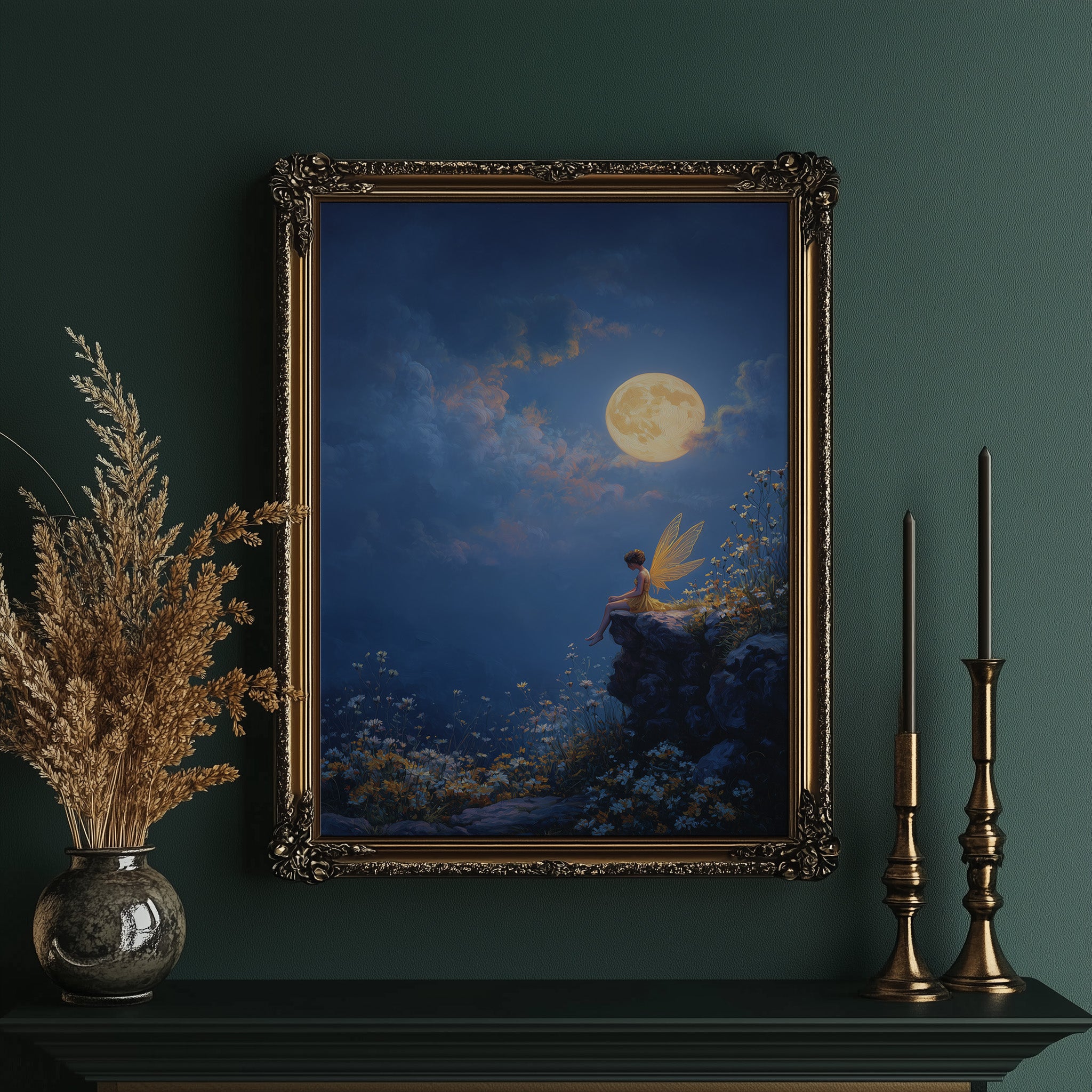 Moonlit Perch Beyond Mortal Shores