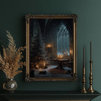 Candlelit Sanctuary On Winter Night