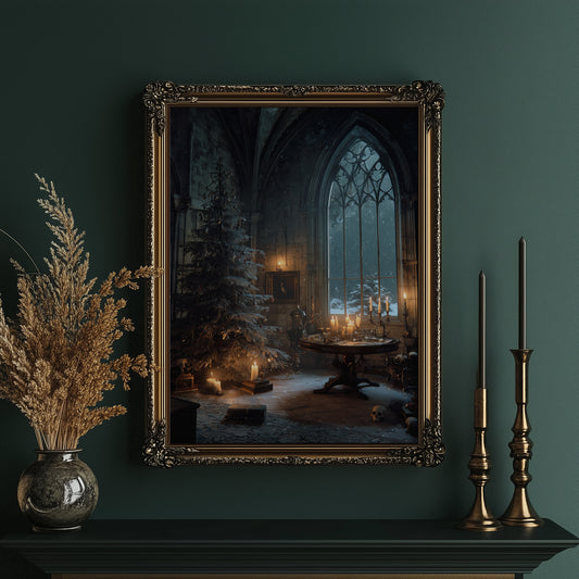 Candlelit Sanctuary On Winter Night