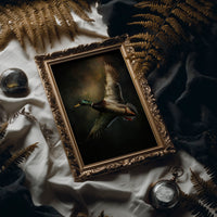 Mallard Rising On Bronze Air