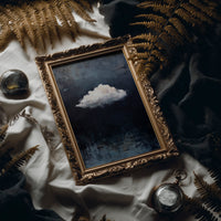 Solitary Cloud Against Dark Skies