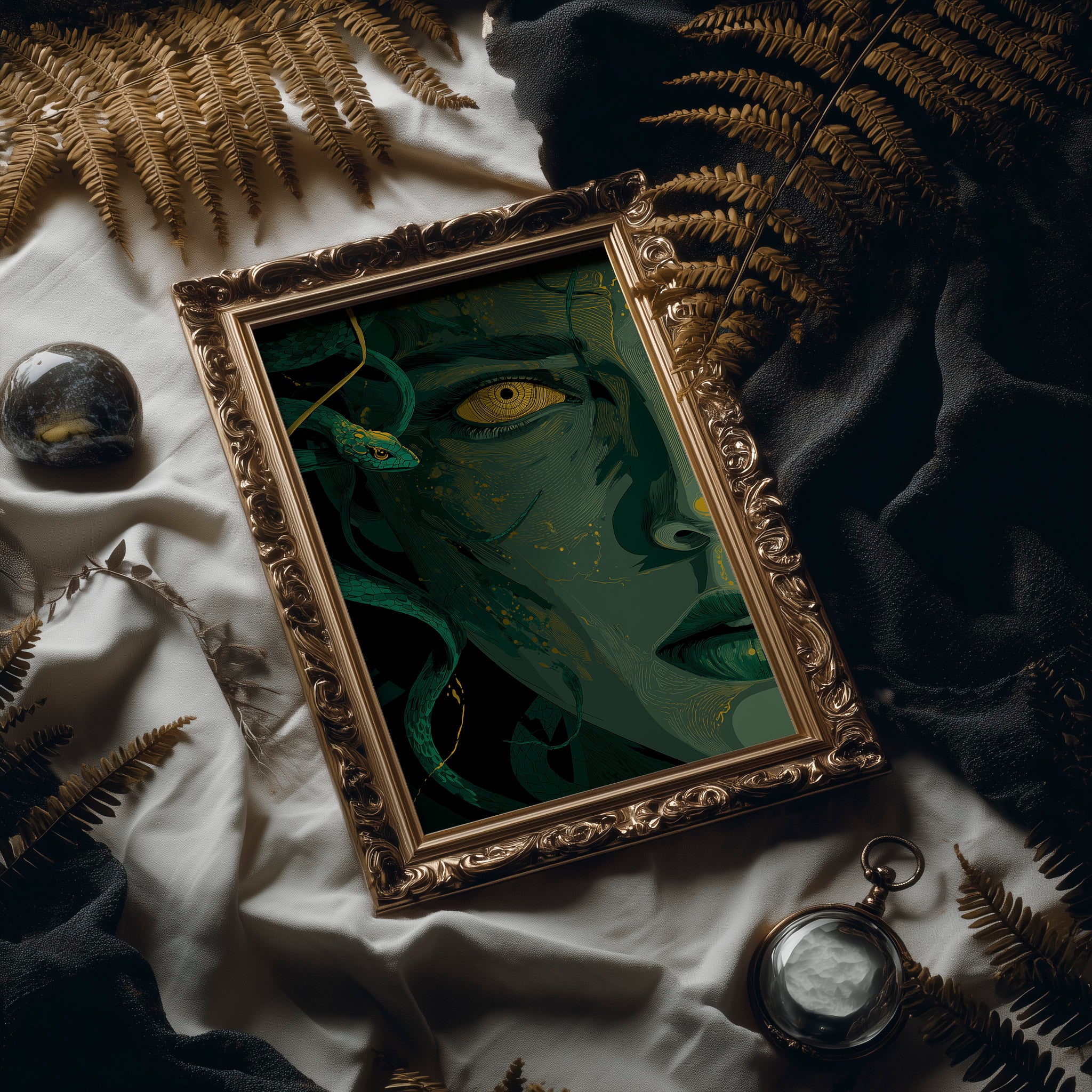 Serpent Queen With Golden Gaze