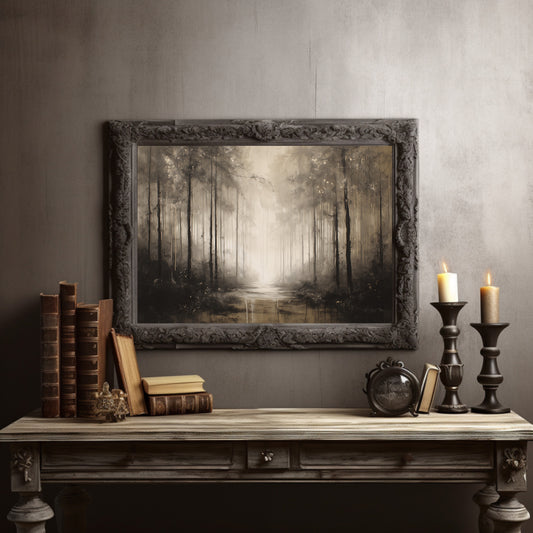 Fog Dwells Between Ancient Pines