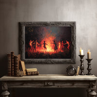 Firelit Dancers Circle Ancient Ritual