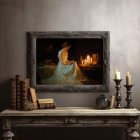 Reading By Candlelight's Gentle Glow