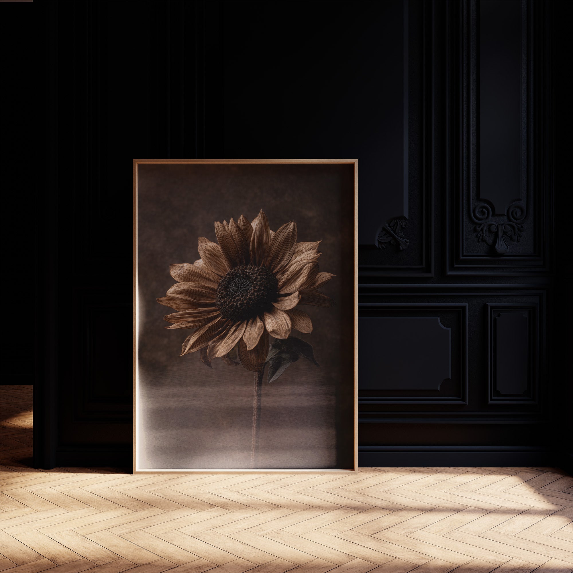 Bronze Petals Against Twilight Haze