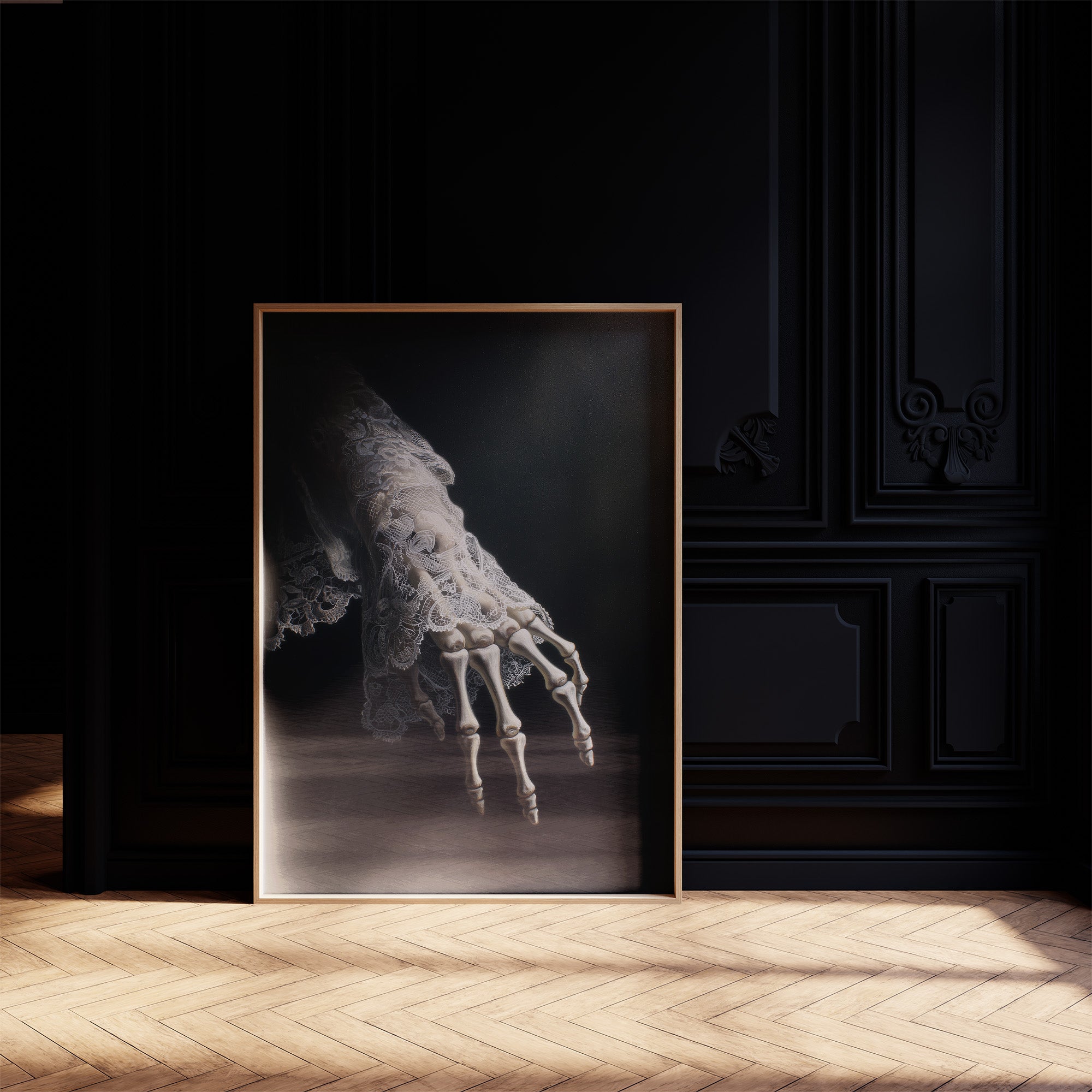 Delicate Bones Behind Lace Curtains