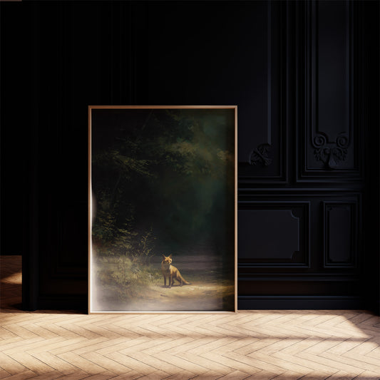 Fox Waits At Forest's Edge