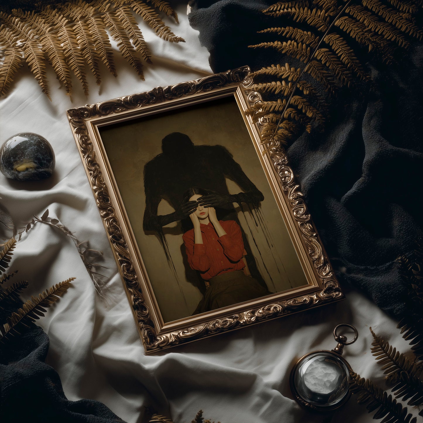 Darkness Looms Behind Crimson