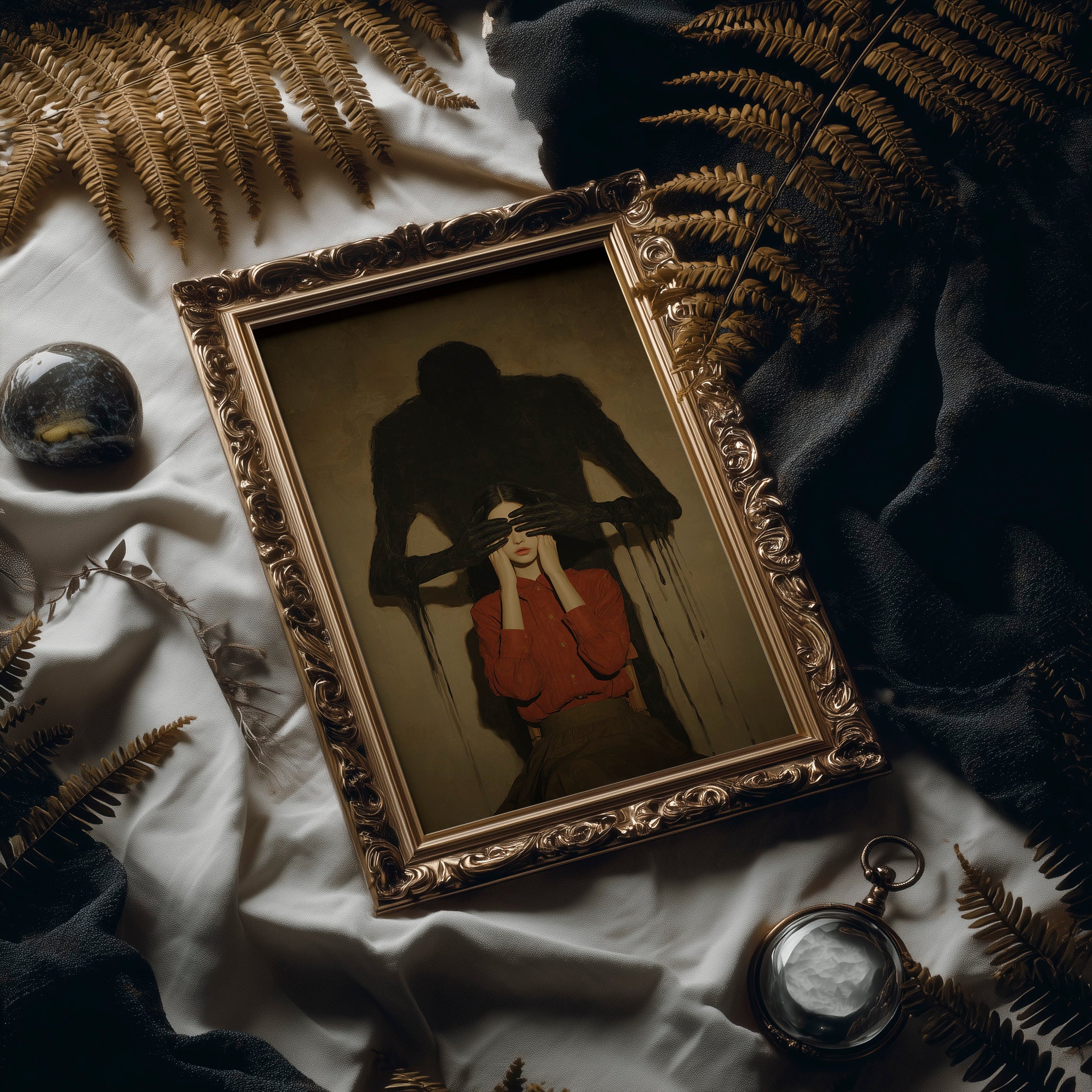 Darkness Looms Behind Crimson