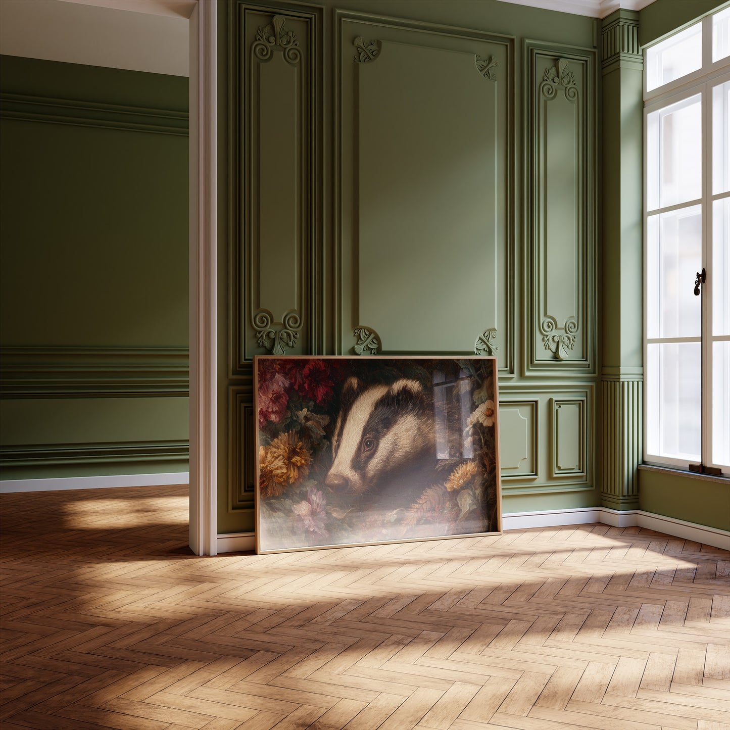 Woodland Creature Among Autumn Blooms