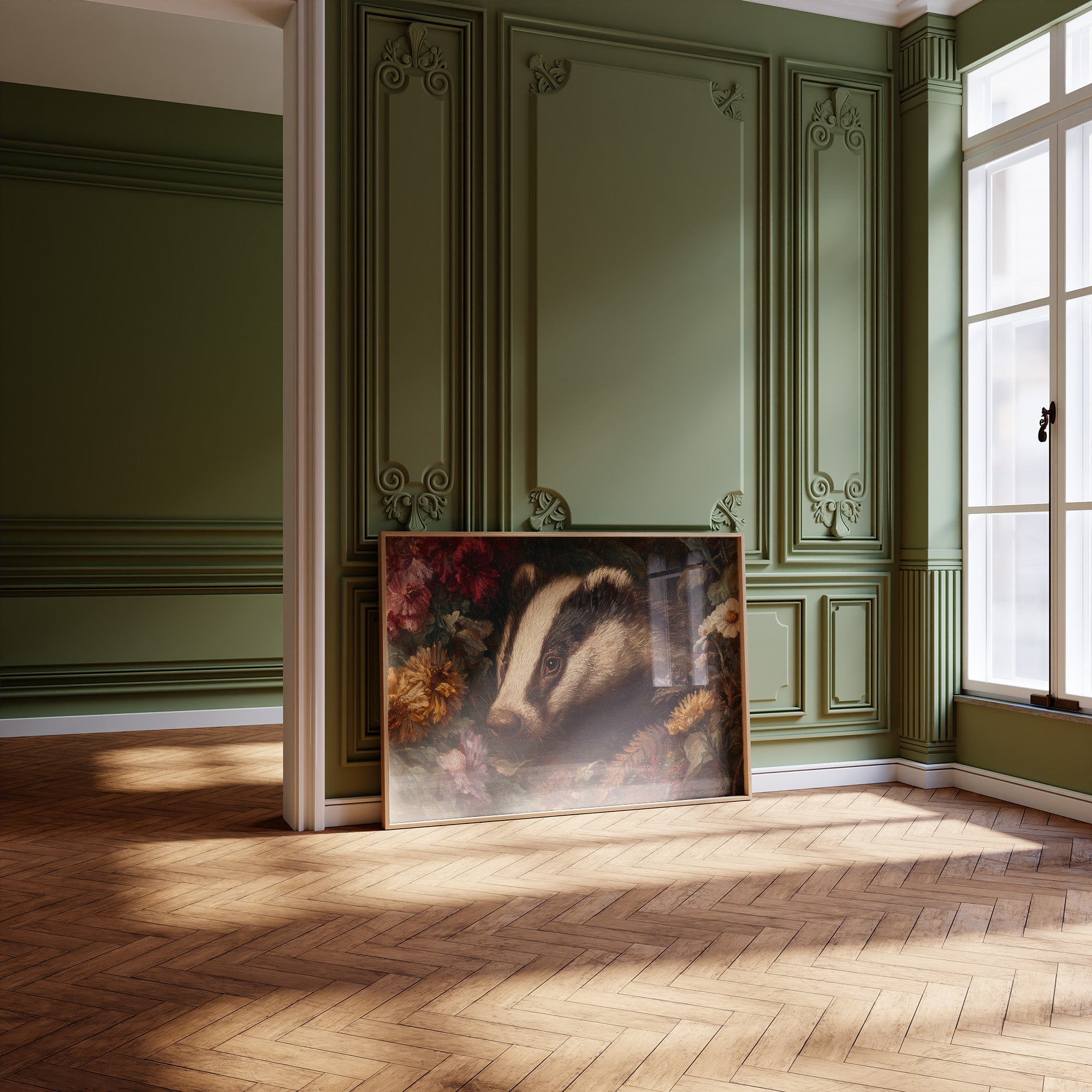 Woodland Creature Among Autumn Blooms