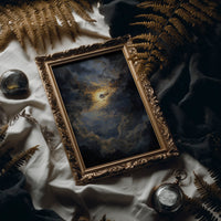 Eclipse Breaks Through Stormy Heavens