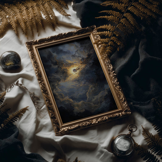 Eclipse Breaks Through Stormy Heavens