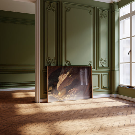 Dragon's Treasure Among Ancient Tomes