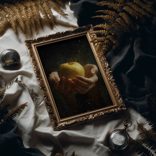 Golden Fruit In Offered Hands