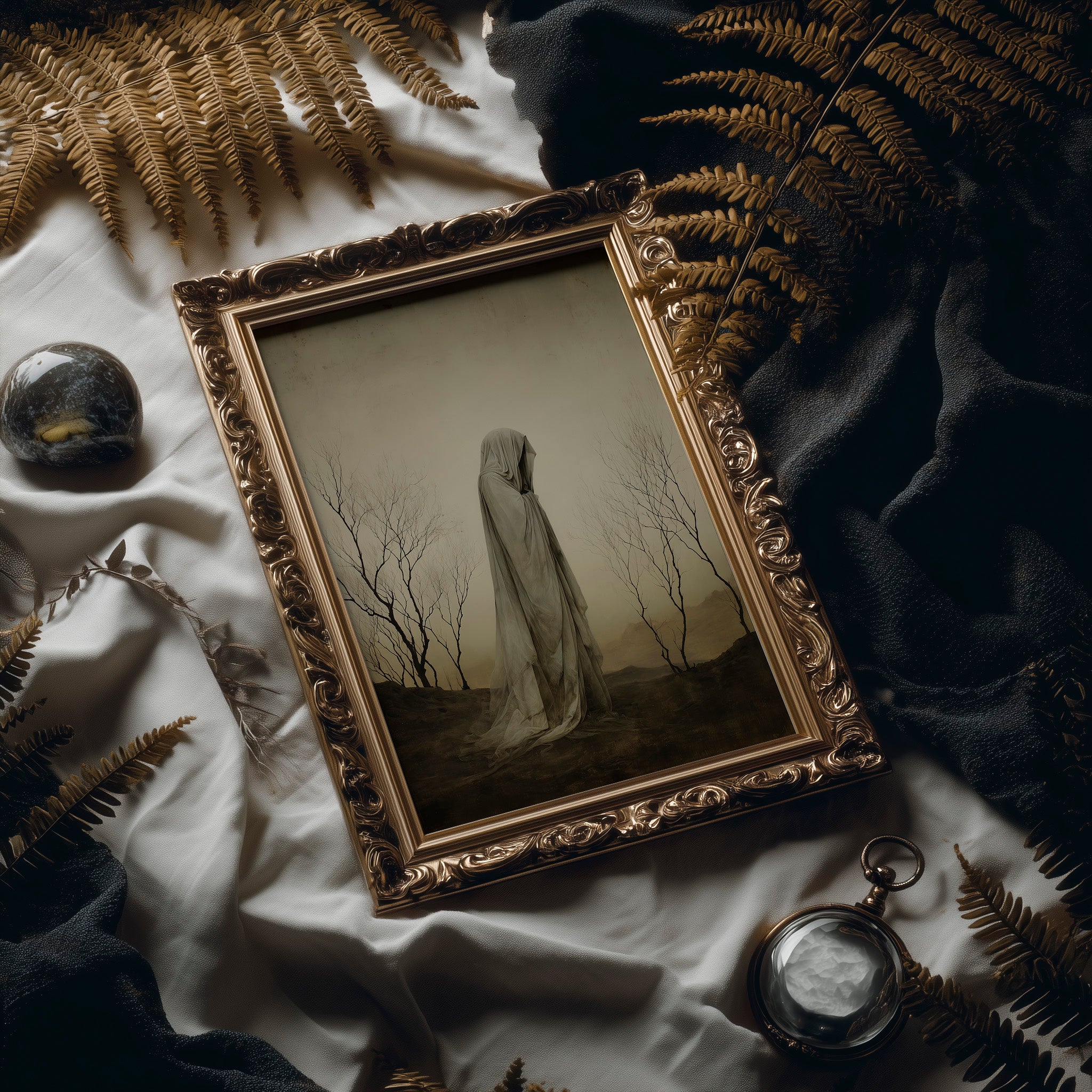 Between Barren Branches And Fog