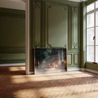 Tuscan Evening Under Crescent Light