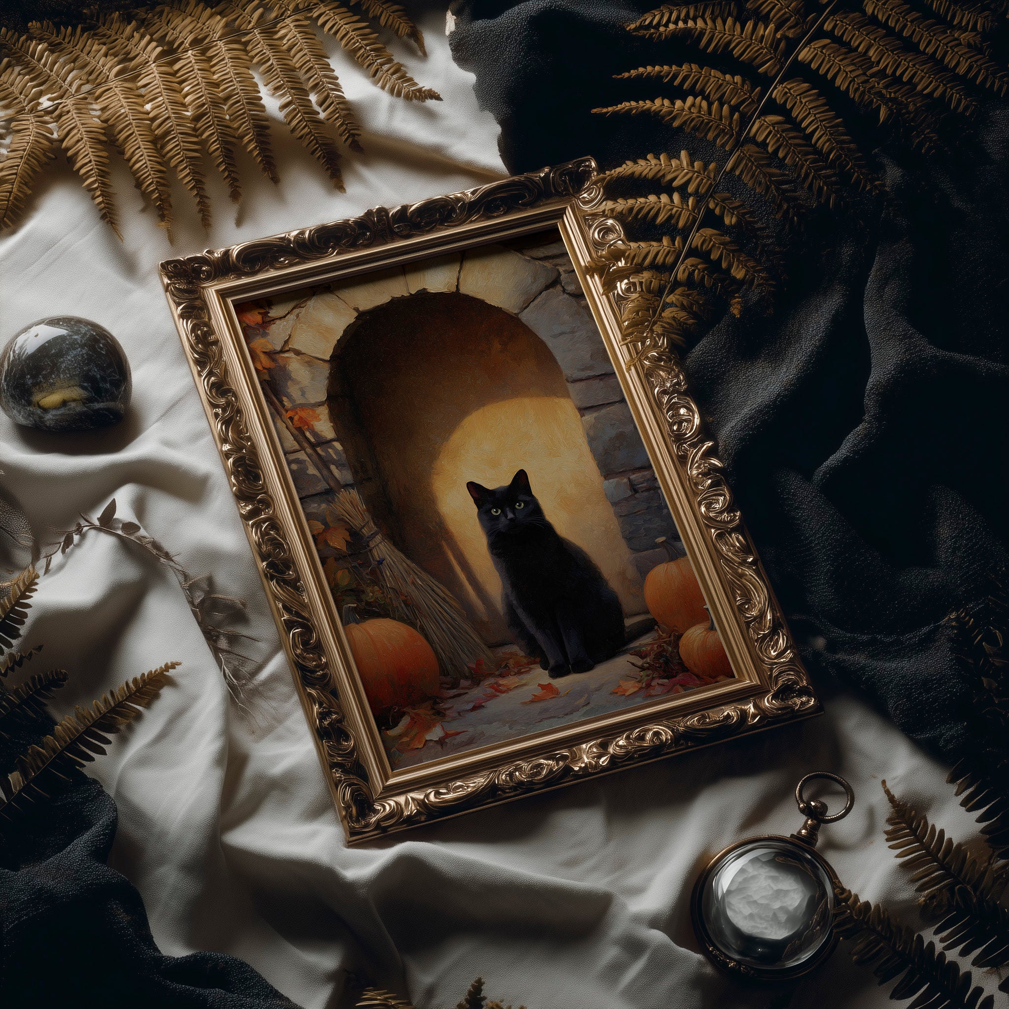 Autumn's Keeper In Stone Archway