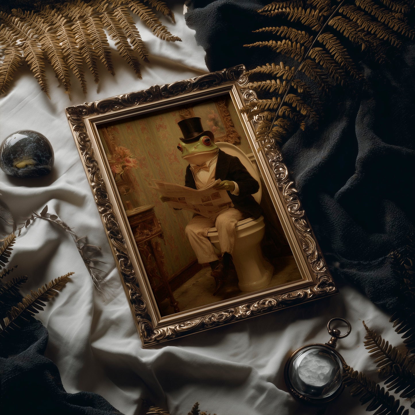 Distinguished Amphibian's Morning Ritual