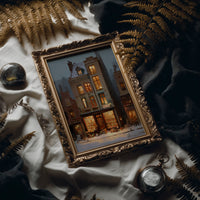 Bookshop Glows Through Winter Evening