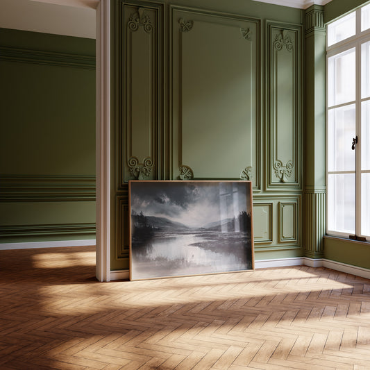 Quiet Valley Beneath Storm Clouds