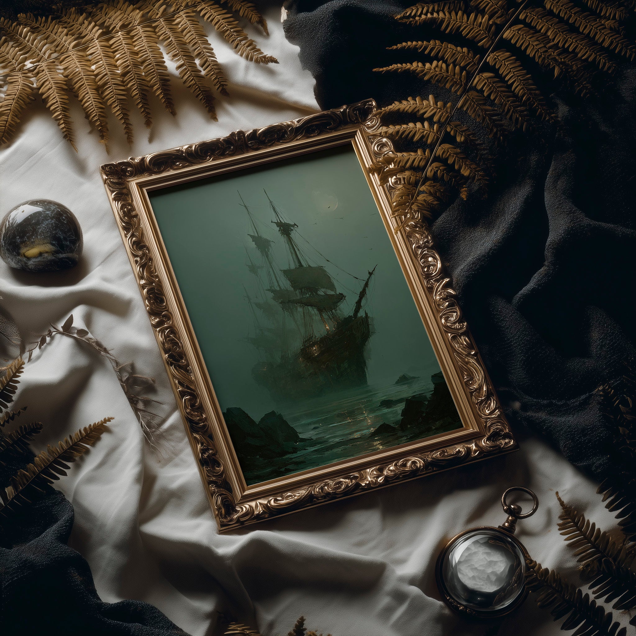 Phantom Vessel In Misty Waters