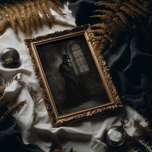 Plague Doctor Awaits Dawn's Call