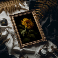 Golden Bloom Against Midnight Walls