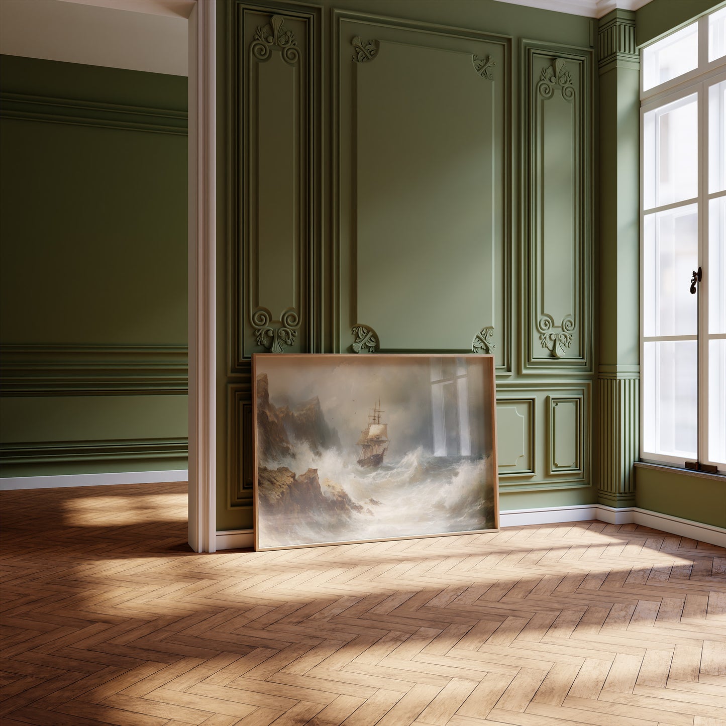 Seafarer's Tale Among Leather Spines