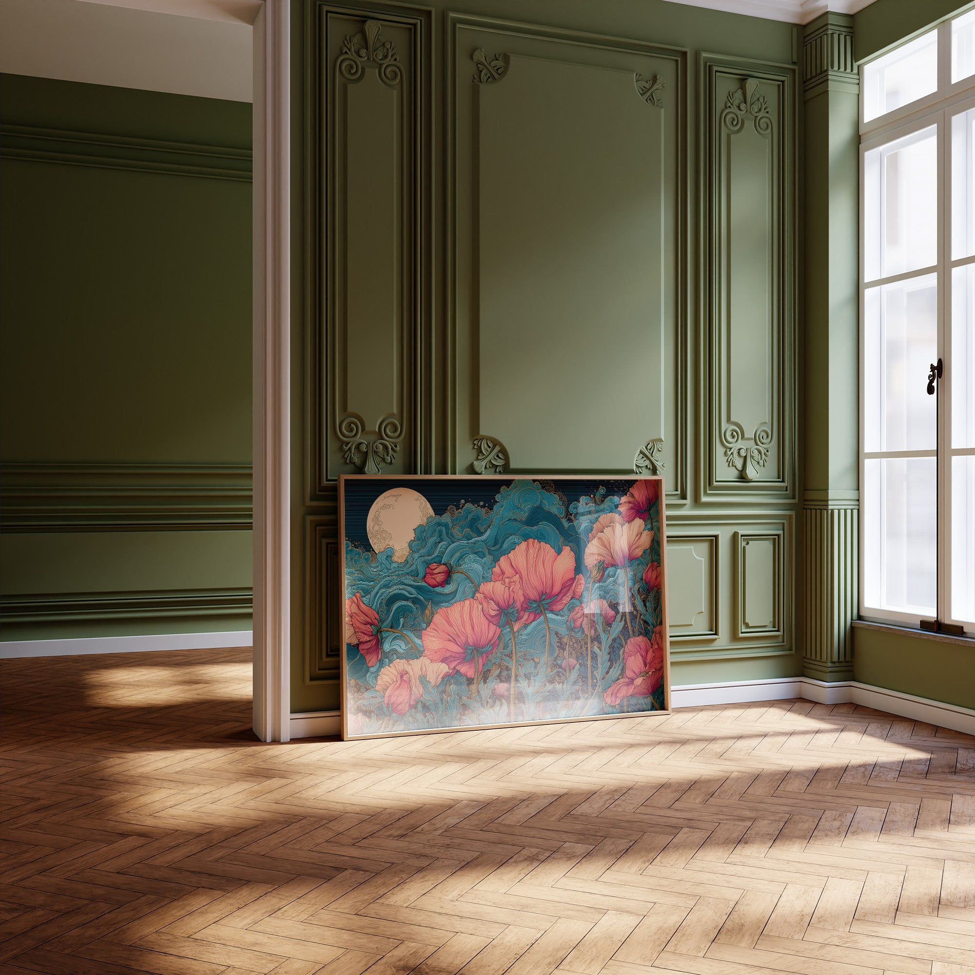 Coral Blooms Under Midnight Tide