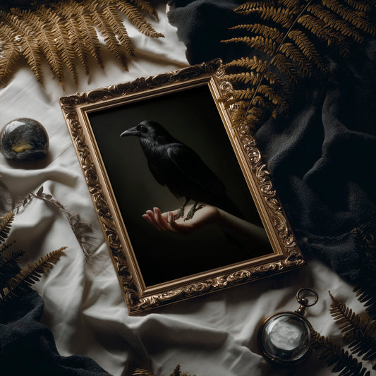 Ancient Wisdom Perches On Palm