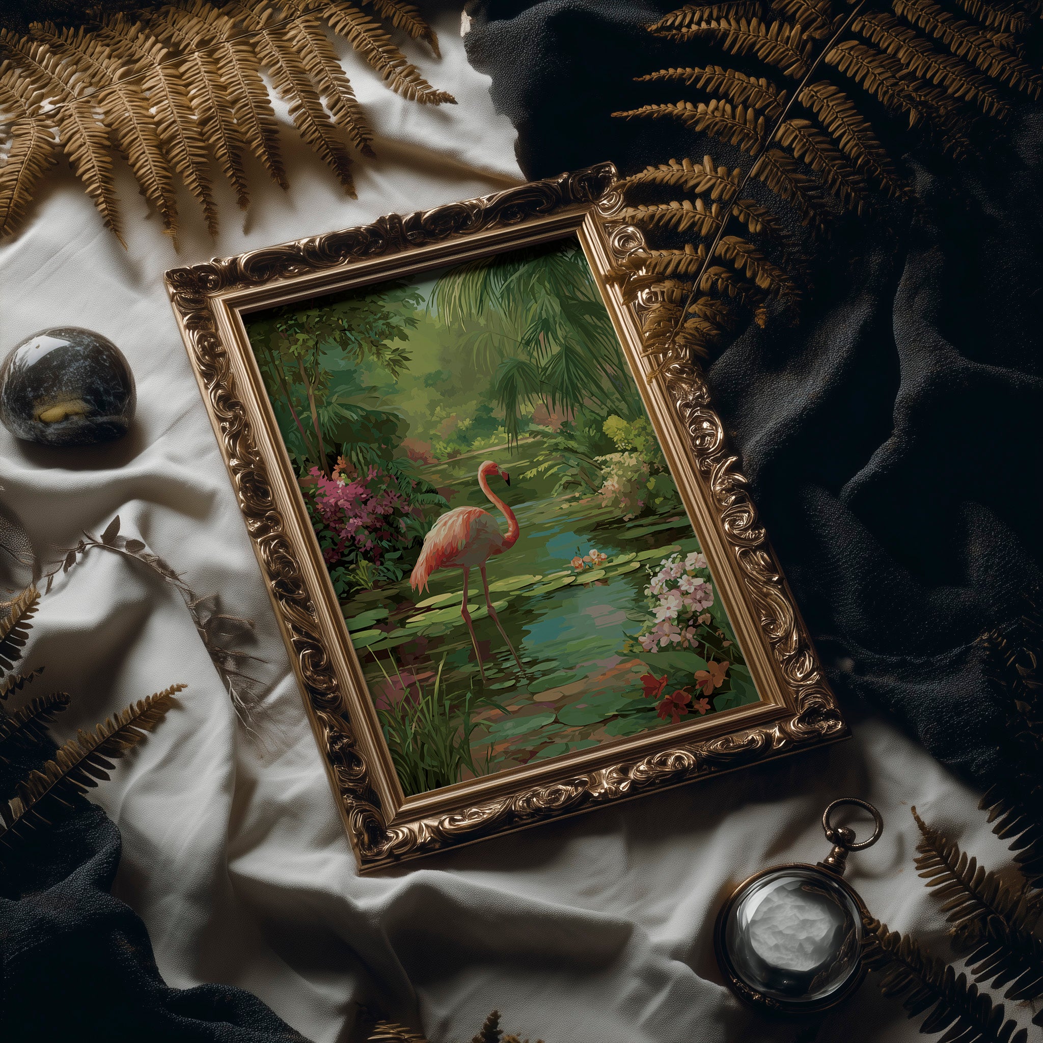 Pink Elegance In Verdant Paradise