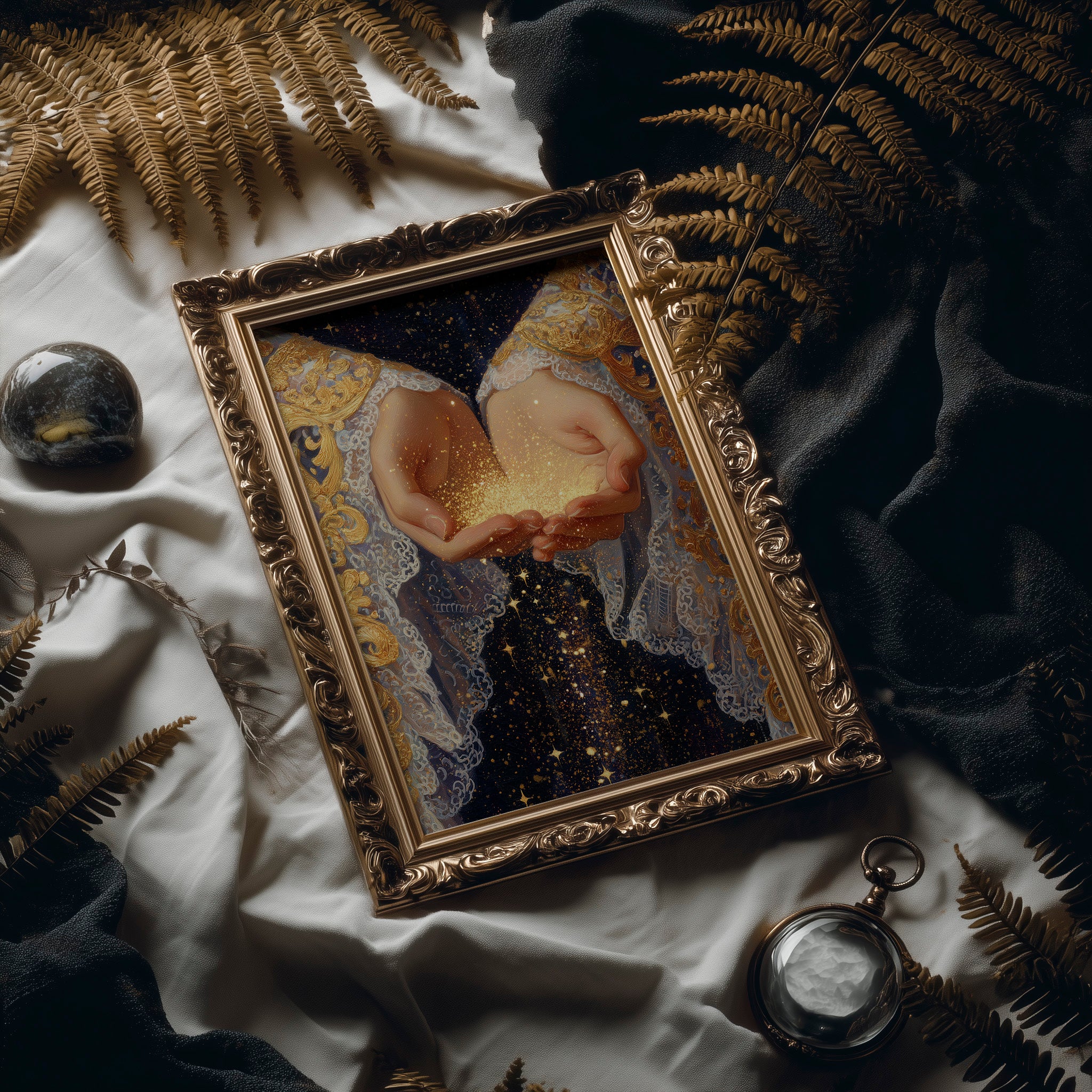 Celestial Offerings In Open Palms