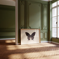 Dark Wings Against Ivory Canvas