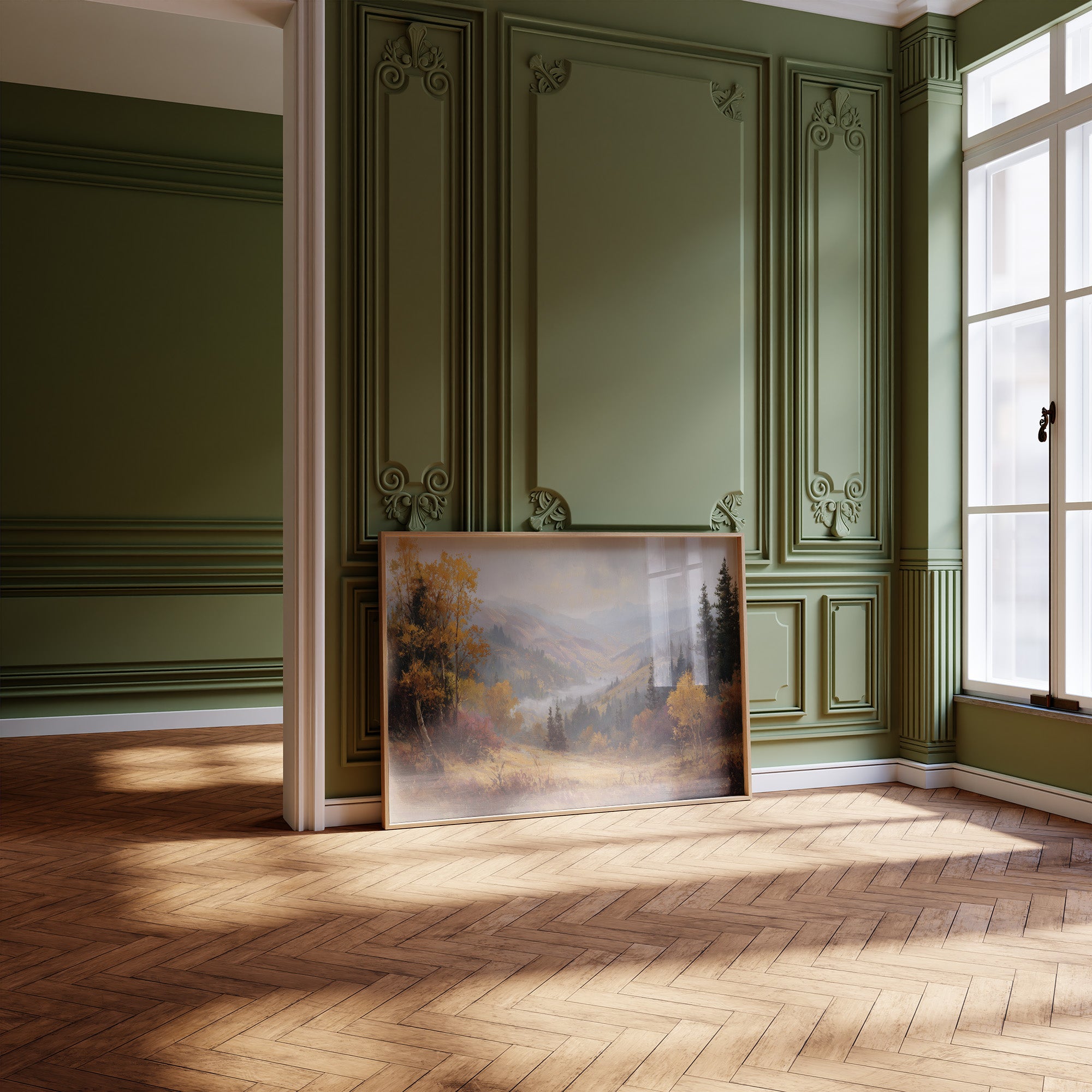 Autumn Valley Between Leather Spines