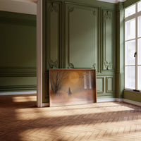 Autumn Path Under Harvest Moon