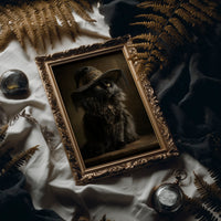 Midnight Feline Wears Victorian Elegance