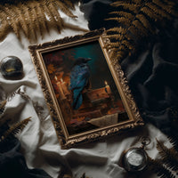 Raven Perches Among Ancient Stories