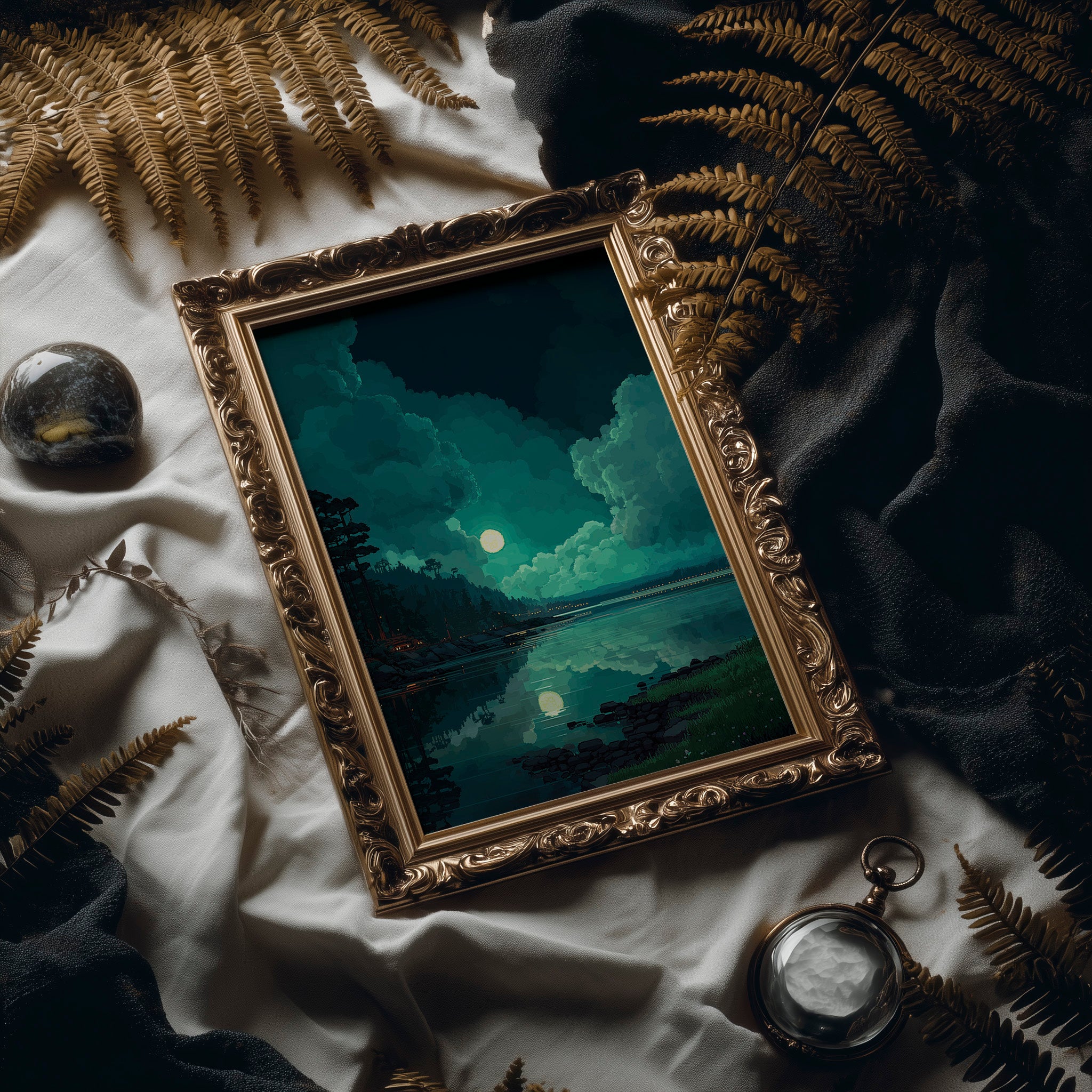 Jade Moons Cast Midnight Reflections