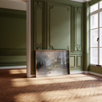 Castle Waters Under Stormy Skies