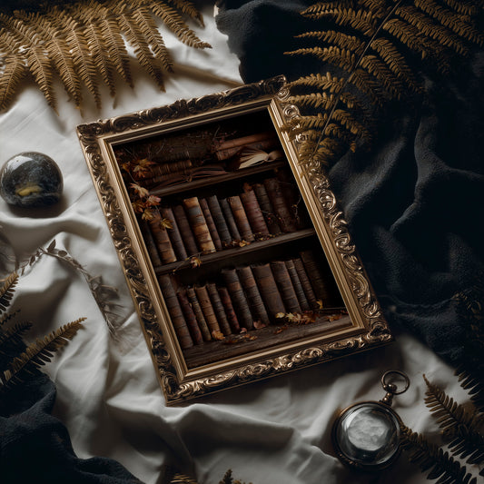 Autumn Leaves Between Ancient Pages