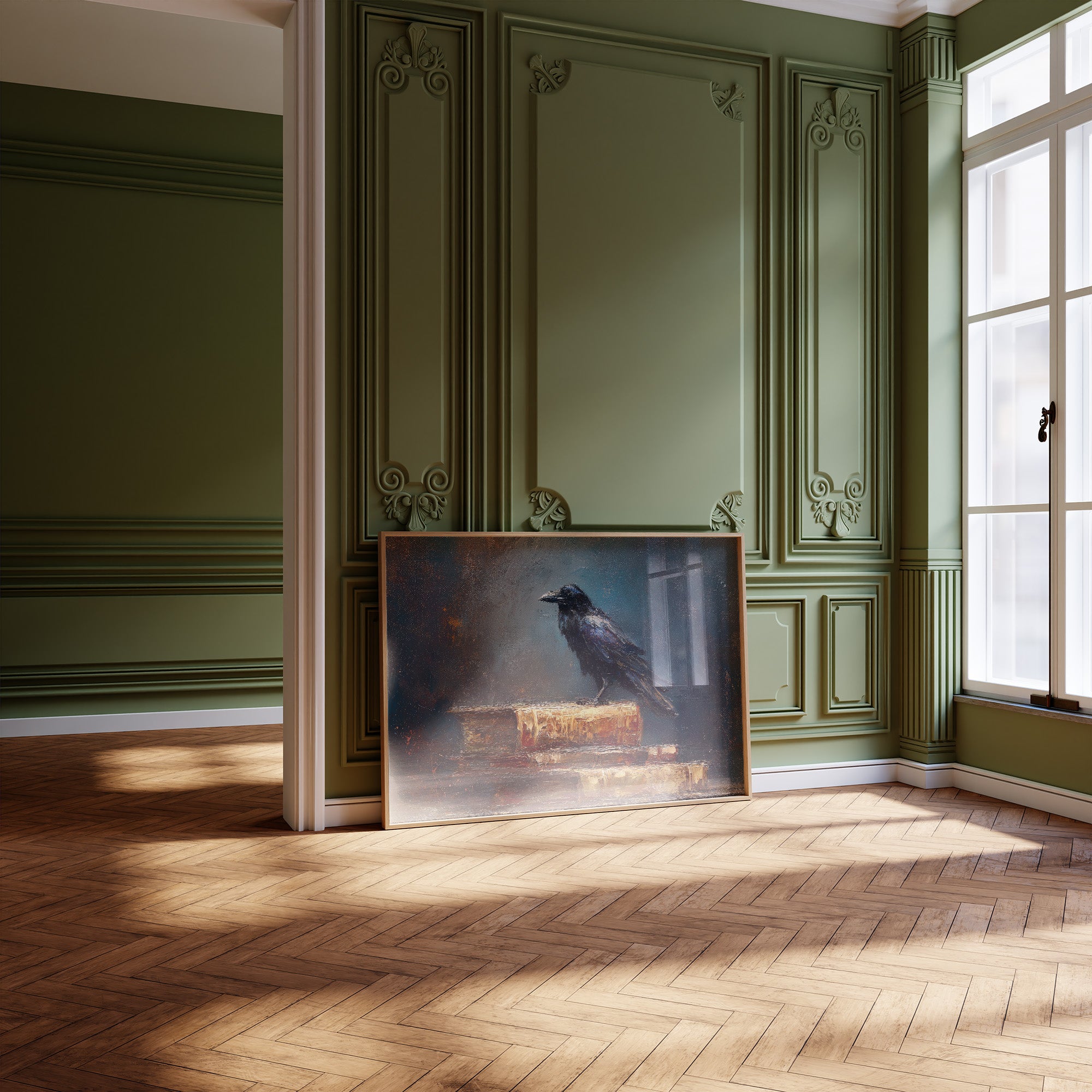 Raven's Perch Among Forgotten Tomes