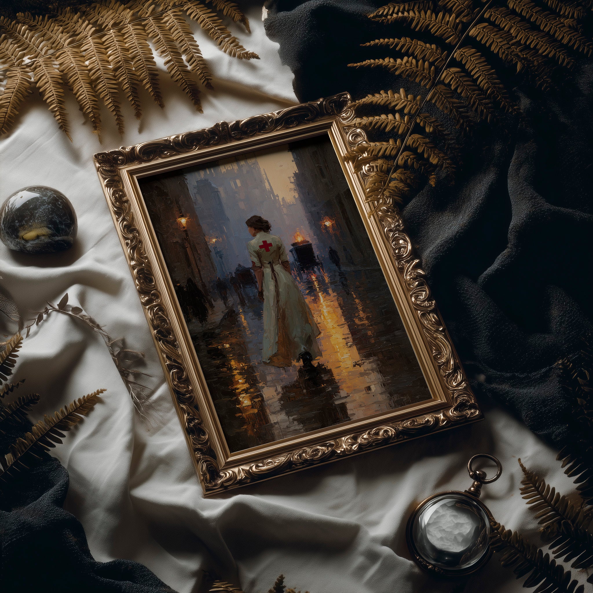 Twilight Mercy On Cobblestone Streets