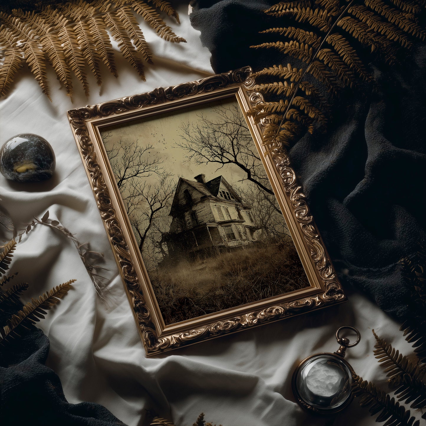 Forgotten Home Among Bare Branches